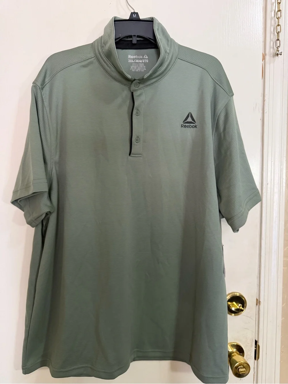 Reebok Men’s Sage Green Short-Sleeve Polo (278)